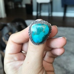 Turquoise and sterling silver ring from Thailand